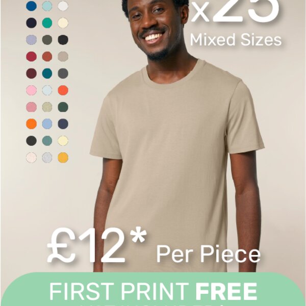 Stanley Stella  x25 Unisex Organic T-Shirt Bundle (Crafter 155gsm) x25 Unisex Organic T-Shirt Bundle Thumbnail