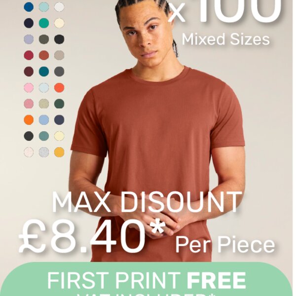 Stanley Stella  x100 Unisex Organic T-Shirt Bundle (Crafter 155gsm) x100 Unisex Organic T-Shirt Bundle Thumbnail